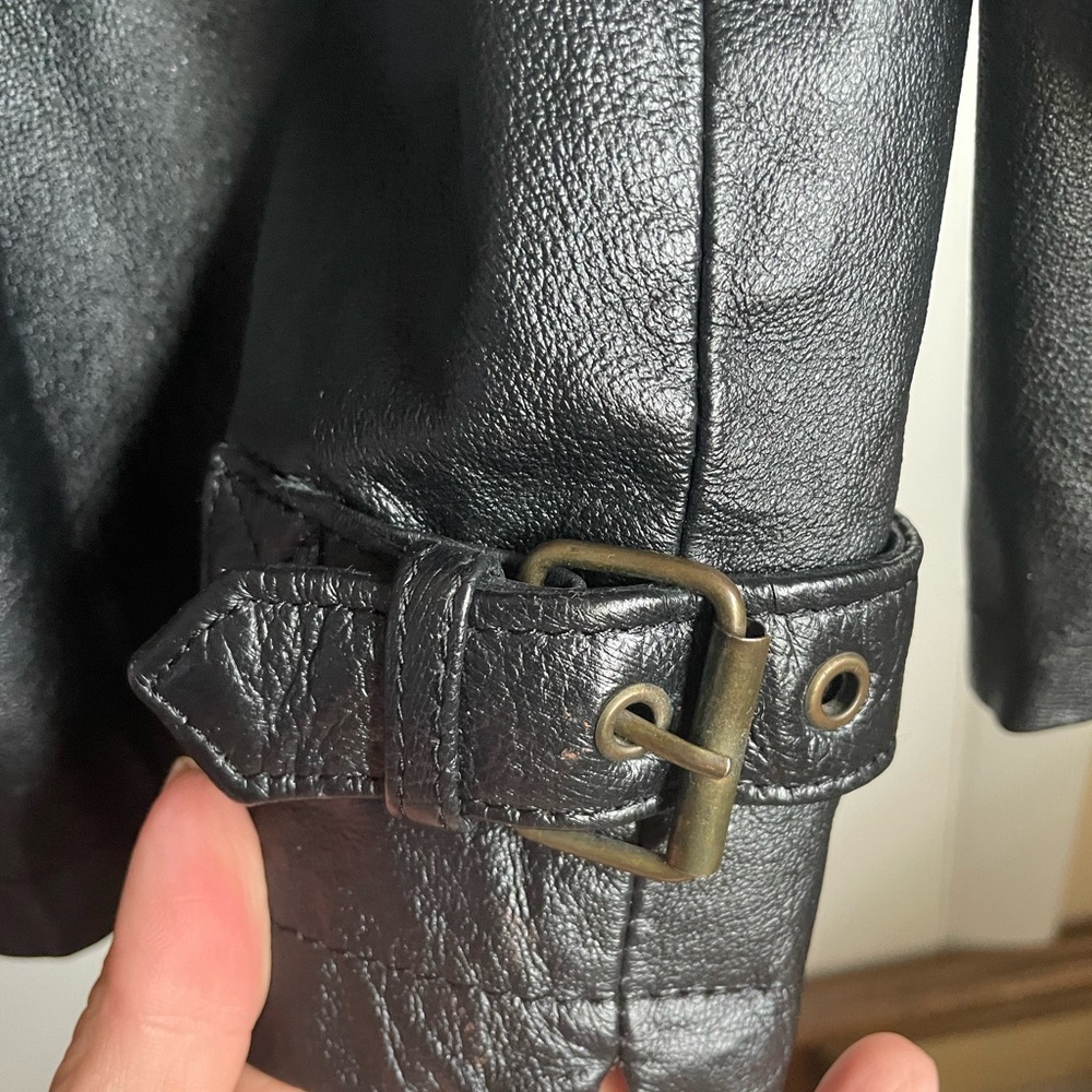 Fashion Element Black Leather Jacket very good condition size 2X - Picture 9 of 11
